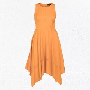Donna Karan Asymmetrical Orange Dress